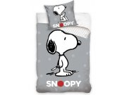 Povlečení Snoopy Grey 140x200, 70x90 cm Ložní povlečení - Dětské povlečení - Licenční povlečení