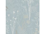 Modrá vliesová tapeta na zeď květiny listy 120715 | Lepidlo zdrama