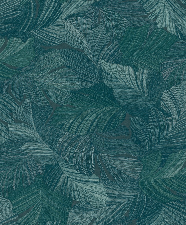 Modro-zelená vliesová tapeta na zeď listy A66501 | Lepidlo zdrama - Tapety Vavex 2025