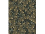 Černo-zlatá vliesová tapeta na zeď listy ginkga A64402 | Lepidlo zdrama Tapety Vavex - Tapety Vavex 2025