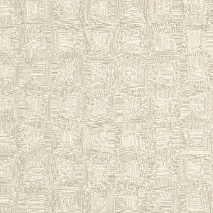 Bílá vliesová geometrická tapeta na zeď s vinylovým povrchem 31902 Textilia | Lepidlo zdrama - Tapety Textilia