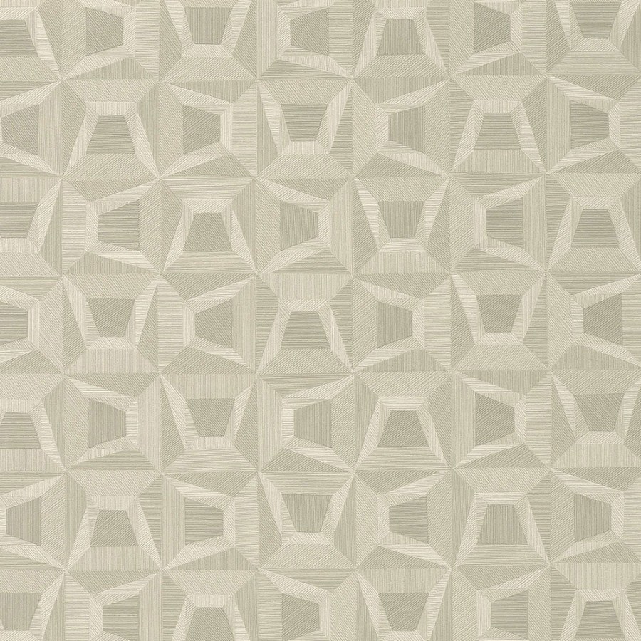 Béžová vliesová geometrická tapeta na zeď s vinylovým povrchem 31904 Textilia | Lepidlo zdrama - Tapety Textilia