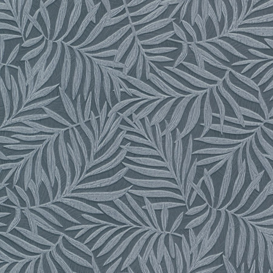 Modrá vliesová tapeta na zeď s vinylovým povrchem Listy 31808 Textilia | Lepidlo zdrama - Tapety Textilia