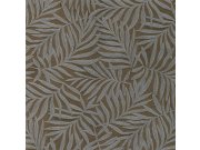 Hnědá vliesová tapeta na zeď s vinylovým povrchem Listy 31812 Textilia | Lepidlo zdrama