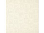 Bílá vliesová geometrická tapeta na zeď s vinylovým povrchem 31901 Textilia | Lepidlo zdrama