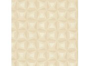 Béžová vliesová geometrická tapeta na zeď s vinylovým povrchem 31903 Textilia | Lepidlo zdrama