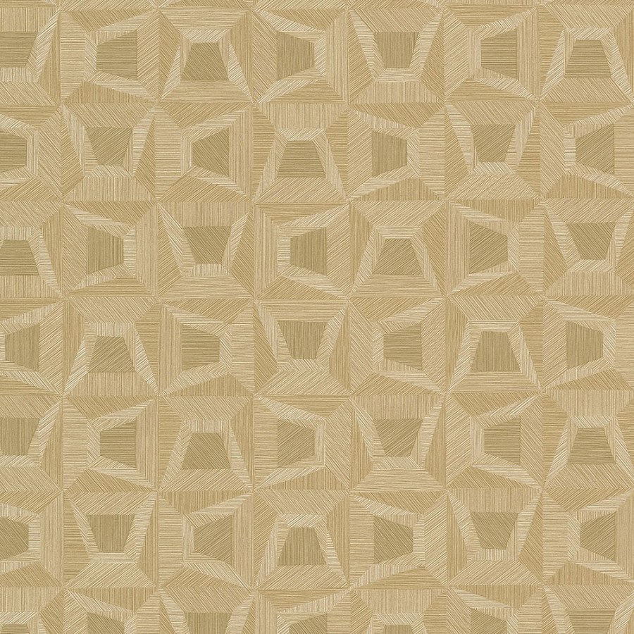 Béžová vliesová geometrická tapeta na zeď s vinylovým povrchem 31907 Textilia | Lepidlo zdrama - Tapety Textilia