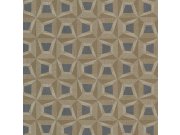 Hnědá vliesová geometrická tapeta na zeď s vinylovým povrchem 31909 Textilia | Lepidlo zdrama
