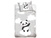 Povlečení bavlna do postýlky Panda na obláčku 100x135, 40x60 cm Ložní povlečení - Dětské povlečení - Povlečení do postýlky - Licenční povlečení do postýlky