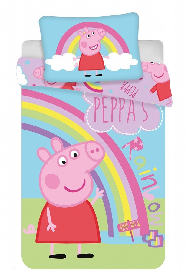 Povlečení do postýlky Peppa Pig 016 baby 100x135, 40x60 cm - Licenční povlečení do postýlky