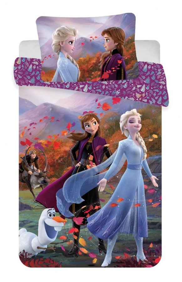 Disney povlečení do postýlky Frozen 2 Wind baby 100x135, 40x60 cm - Licenční povlečení do postýlky