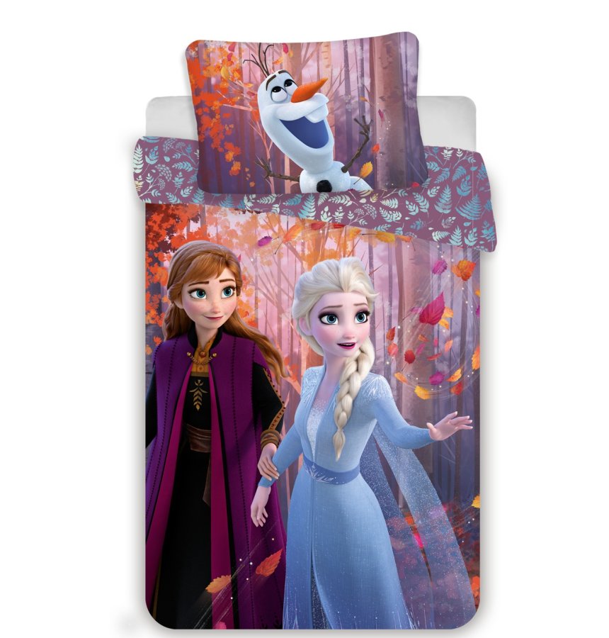 Povlečení Frozen 2 sister purple 140x200, 70x90 cm - Licenční povlečení