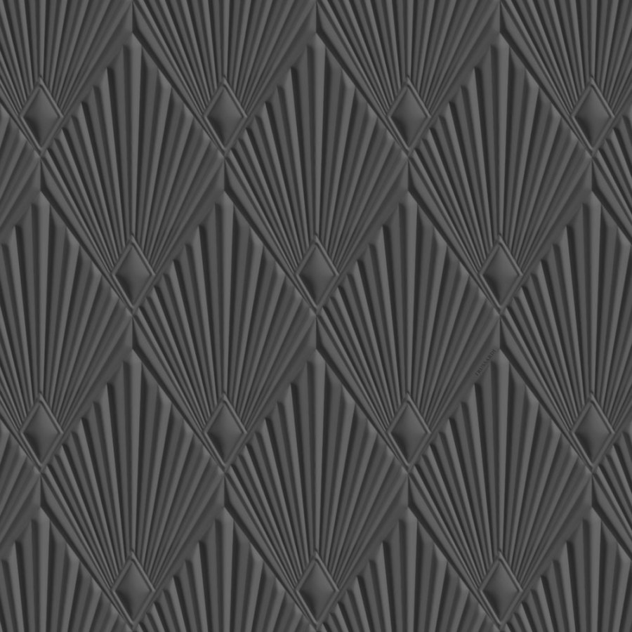 Luxusní geometrická vliesová tapeta na zeď | šedo-černá | Art deco | Z30324 | Trussardi 8 - Trussardi 8