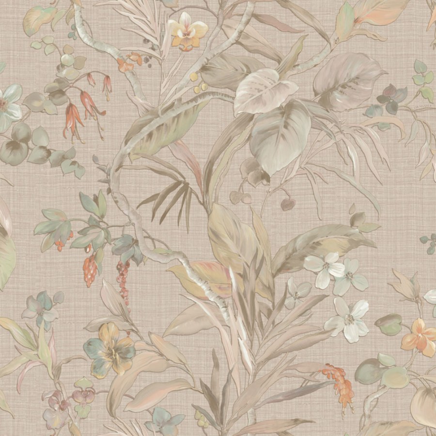 Tapety Vavex - Tapety Zambaiti Parati - Trussardi 8 - Luxusní vliesová tapeta na zeď | béžová | květiny | listy | Z30338 | Trussardi 8 Luxusní vliesová tapeta na zeď | béžová | květiny | listy | Z30338 | Trussardi 8 - Trussardi 8