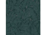 Luksuzna flis tapeta za zid | tirkizna | listovi | Z30305 | Ljepilo besplatno Zambaiti Parati