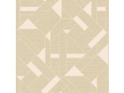 Luksuzna krem geometrijska flis tapeta za zid | Z18943 | Ljepilo besplatno