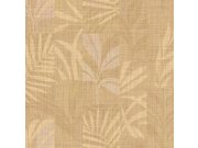 Luksuzna smeđe-bež flis tapeta s listovima | Z18922 | Ljepilo besplatno