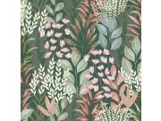 Tapety Vavex Tapety Vavex 2027 - Vliesová tapeta na zeď zelená květiny listy M86904 | Lepidlo zdrama Vliesová tapeta na zeď zelená květiny listy M86904 | Lepidlo zdrama