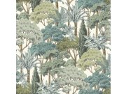 Vliesová tapeta na zeď zeleno-hnědá stromy A76302 | Lepidlo zdrama