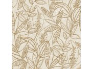 Vliesová tapeta na zeď béžovo-zlatá listy A71801 | Lepidlo zdrama Tapety Vavex - Tapety Vavex 2027