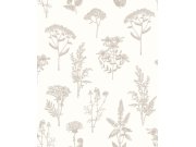 Vliesová tapeta na zeď bílo-stříbrná květiny trávy M80507 | Lepidlo zdrama Tapety Vavex - Tapety Vavex 2027