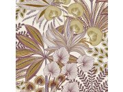 Vliesová tapeta na zeď okrovo-fialová listy A69001 | Lepidlo zdrama Tapety Vavex - Tapety Vavex 2027