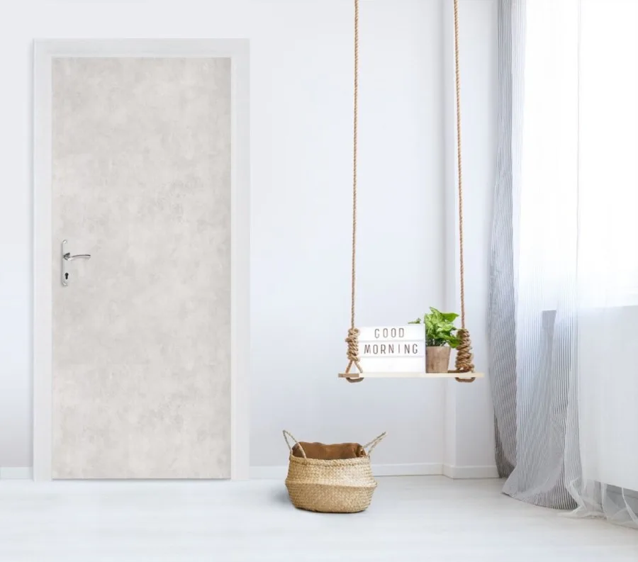 Samolepicí fólie na dveře Beton světlý 99-6340 | 2,1 m x 90 cm - Samolepící folie na dveře