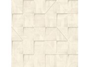Béžová geometrická vliesová tapeta na zeď, 3D imitace obkladu, RE25171, Reflect, Decoprint