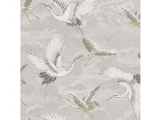 Tapety Yara Tapety dle materiálu Vliesové tapety - Šedá vliesová tapeta na zeď, ptáci, 121805, Vavex 2026 Šedá vliesová tapeta na zeď, ptáci, 121805, Vavex 2026