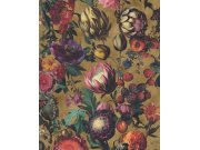 Vliesová tapeta na zeď, hnědá, květiny, plody, motýli, 351234, Magnifique, Eijffinger