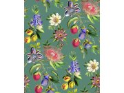 Vliesová tapeta na zeď, zelená, květiny, Mučenka, 127918, Arboretum, Graham Brown Premium