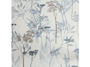 Vliesová tapeta na zeď, bílo-modrá, trávy, listy, 125060, Vavex 2027