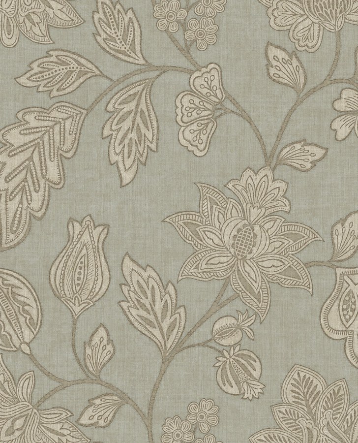 Vliesová tapeta na zeď, modrá, květiny, 350664, Amber, Eijffinger - Vliesové tapety