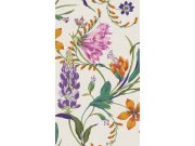 Vliesová tapeta na zeď, fialovo-oranžová, květiny, 130295, Concerto, Graham Brown Premium