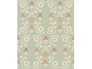 Vliesová tapeta na zeď, zelená, květiny, 5820, Nordic Folk, Borastapeter