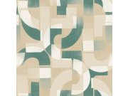 Grafická vliesová tapeta na zeď, zeleno-béžová, A76001, Vavex 2027