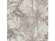 Tapety Yara Tapety dle materiálu Vliesové tapety - Šedo-béžová vliesová tapeta s palmami a listy, 121798, Vavex 2026 Šedo-béžová vliesová tapeta s palmami a listy, 121798, Vavex 2026