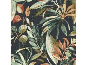 Černá vliesová tapeta na zeď, listy, A71202, Vavex 2026