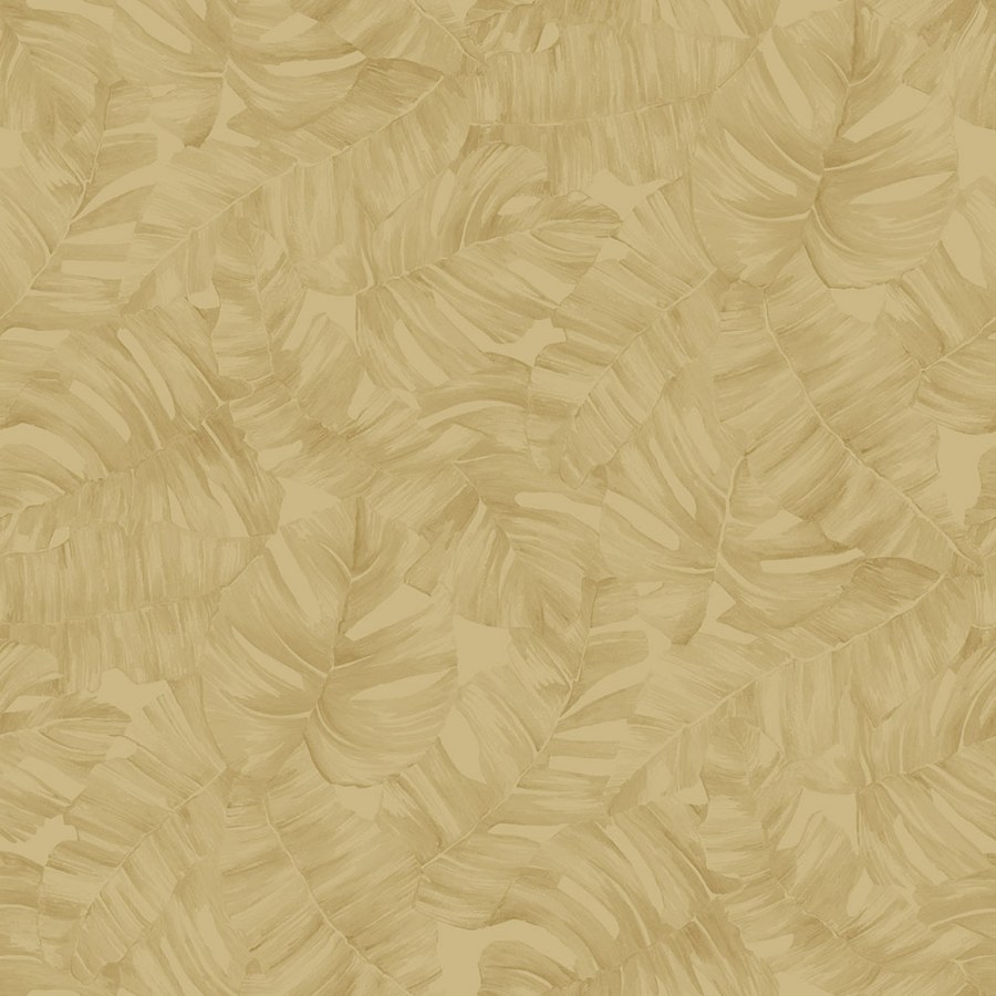 Okrová vliesová tapeta na zeď, listy, A67602, Vavex 2026 - Vliesové tapety