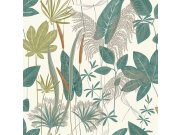 Zeleno-hnědá vliesová tapeta s listy, A70702, Vavex 2026