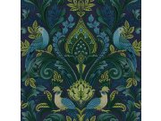 Zeleno-modrá ornamentální vliesová tapeta na zeď, A67802, Vavex 2026