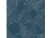 Modrá geometrická vliesová tapeta se třpytkami, A72002, Vavex 2026