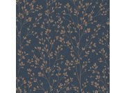 Modro-bronzová vliesová tapeta s větvičkami, A71404, Vavex 2026