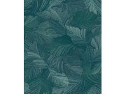 Modro-zelená vliesová tapeta na zeď, listy, A66501, Vavex 2025