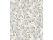 Bílá vliesová tapeta na zeď, listy ginkga, A64401, Vavex 2025