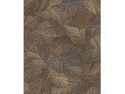 Hnědá vliesová tapeta na zeď, listy, A66503, Vavex 2025
