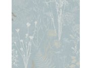 Modrá vliesová tapeta na zeď, květiny, listy, 120715, Vavex 2025