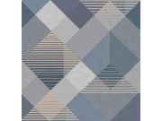 Modro-zlatá geometrická vliesová tapeta na zeď, 118707, Vavex 2025