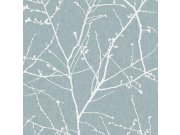Modrá vliesová tapeta s větvičkami, 33-270, Vavex 2025