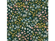 Černá vliesová tapeta s květinami, A64102, Vavex 2025